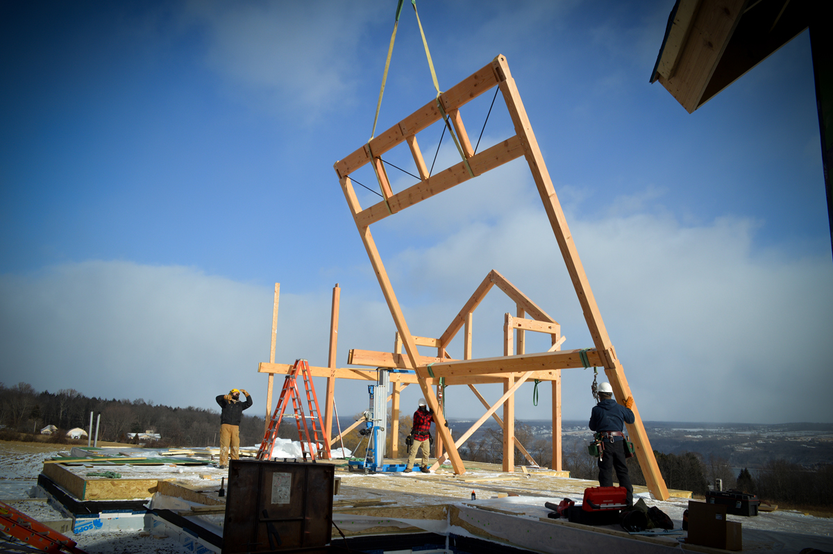 Timber Frame Home in Ithaca NY by New Energy Works