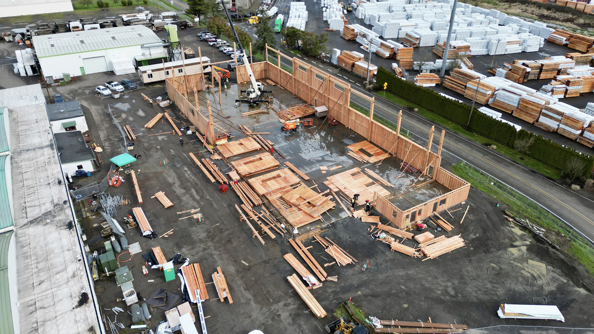 New Energy Works NEWBeamery, the new timber frame and glulam production facility
