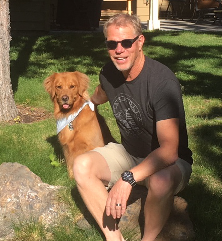 Daniel Hill, founder, architect, and certified master builder: Arbor South Architecture in Eugene OR. Pictured with canine companion, Willow.