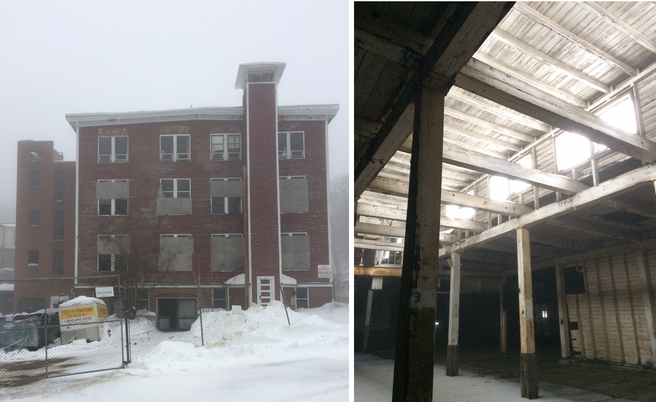Just last week our sister company, Pioneer Millworks, reclaimed a few truck loads of longleaf southern yellow pine (aka: Heart Pine) from an old wool mill in Maine. These old timbers are looking for new life.