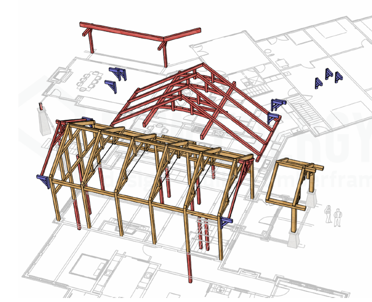 Timber frame home schematic
